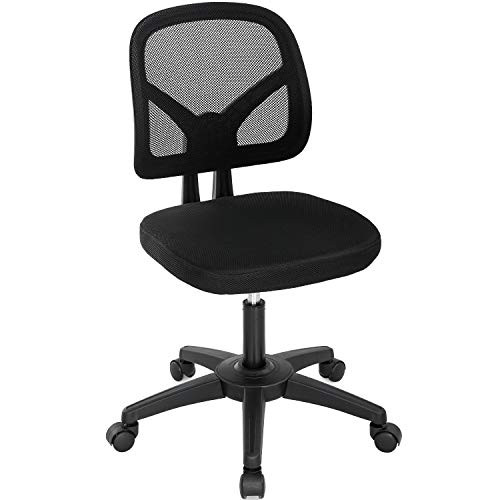 Home Office Chair Ergonomic Desk Chair Mesh Computer Chair with Lumbar Support Swivel Rolling Executive Adjustable Task Chair for Women Adults-Black-