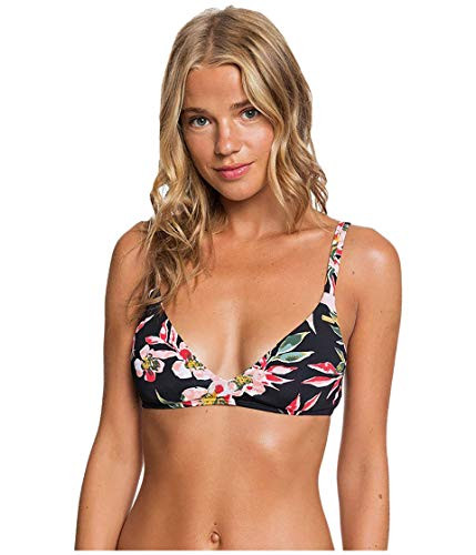 Roxy Women_s Surf Fixed Tri Swim Top  Anthracite Wonder Garden S  XS