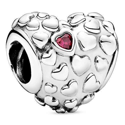 Pandora Jewelry Mom in a Million Heart Cubic Zirconia Charm in Sterling Silver