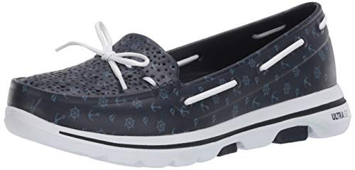 Skechers Women_s Cali Gear Loafer Flat  Navy  10