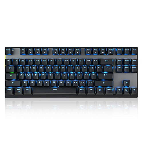 MOTOSPEED 2.4GHz Wireless USB Wired Mechanical Keyboard 87Keys Led Backlit Red Switches Type-C Gaming Keyboard for Gaming and Typing Compatible for Mac PC Laptop