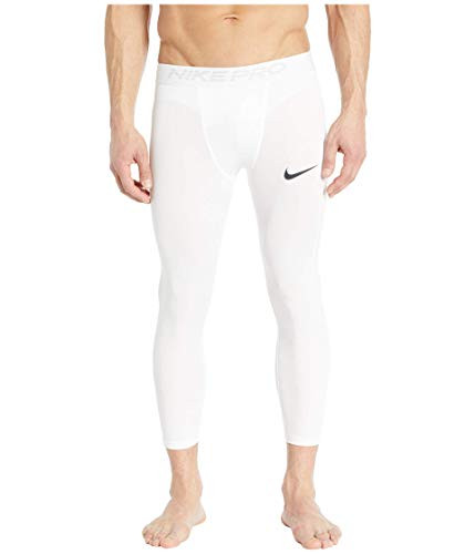 Nike Pro Tights 3 4 White Black XL