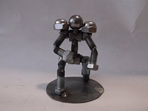 Football Player Metal Bolt Figurine