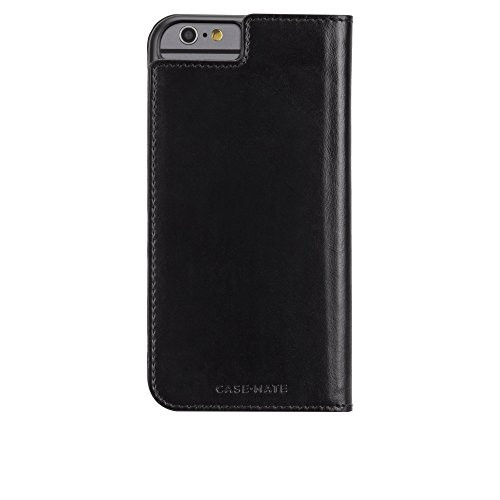 Case-Mate iPhone 6 Folio Case/iPhone 6s Folio Case - Genuine Leather iPhone Wallet - Holds ID + Cards + Cash - Black Leather