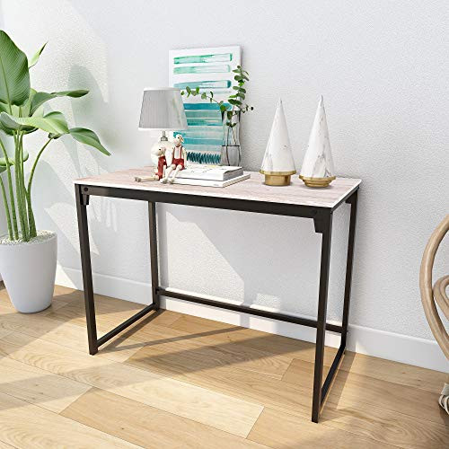 Writing Computer Desk Study Desk Home Office Desk Notebook Study Writing Table Modern Simple Style Table for Home Office Workstation Small Space Offices Wood Look Black Metal Frame