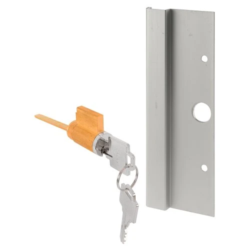 Slide-Co 15565-A Sliding Door Outside Pull, W/Key, Aluminum