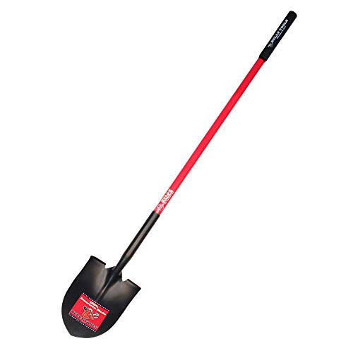 Bully Tools 82515 14-Gauge Round Point Shovel with Fiberglass Long Handle Bully Tools 82515 14-Gauge Round Point Shovel with Fiberglass Long Handle