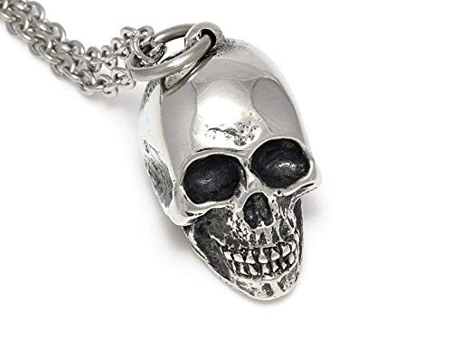 Human Skull Pendant Necklace  Metal Cranium Anatomy Charm  Anatomical Jewelry Human Skull Pendant Necklace  Metal Cranium Anatomy Charm  Anatomical Jewelry