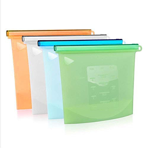 Reusable Silicone Food Bag Food Grade Vegetable Storage Bag Versatile Preservation Bag for Sandwich, Lunch, Snack, Freezer or Cooking