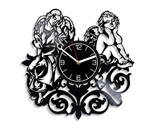 Kovides Angels Vinyl Record Wall Clock Angels Gift for Her Angels Wall Art Angels Clock Angels Wall Clock Modern Angels Gift Angels Vinyl Clock Angels Home Decoration 12 inch Wall Clock