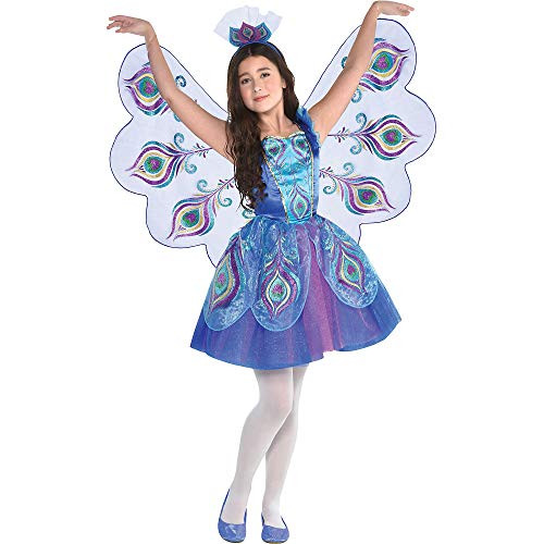Peacock Dress Halloween Costume for Girls  Medium  with Included Accessories  by Amscan