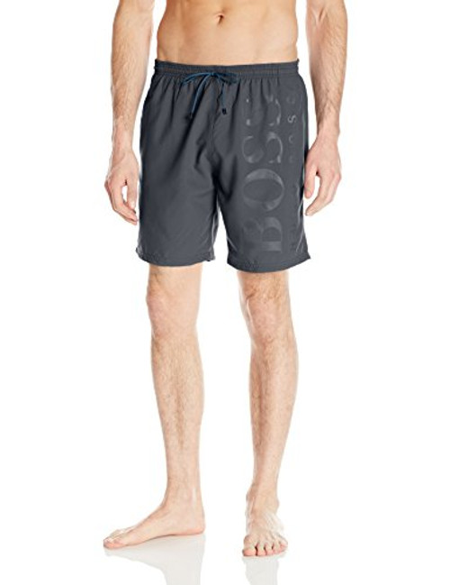 Hugo Boss BOSS Men_s Orca Solid Swim Trunk  Charcoal  Medium Hugo Boss BOSS Men_s Orca Solid Swim Trunk  Charcoal  Medium