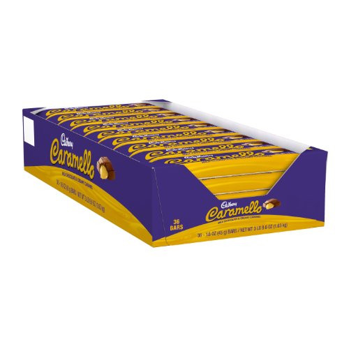 CARAMELLO Chocolate Candy Bar  Milk Chocolate Filled with Caramel  1.6 Ounce Package -Pack of 36-