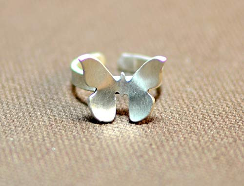Sterling silver dainty butterfly knuckle ring or small finger ring