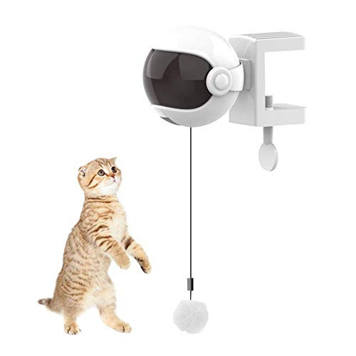 N-brand New Electric Cat Toy Funny Cat Teaser Ball Toy Automatic Lifting Spring Rod Yo- Yo Lifting Ball Interactive Puzzle Smart Pet Toys
