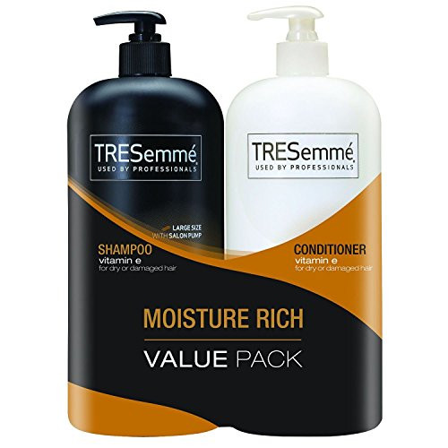TRESemm Shampoo  and  Conditioner - 44 oz. - 2 Pack For Dry Damaged Hair Professional Formula Vitamin E Moisture Rich