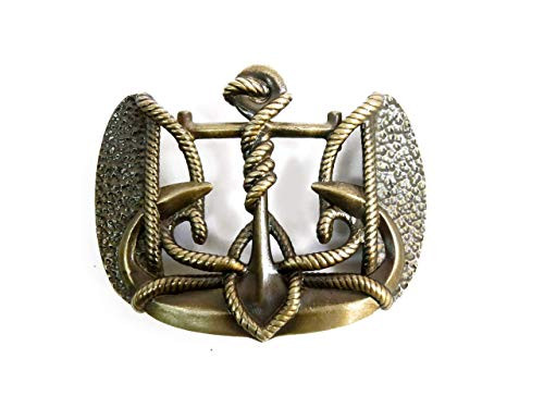 Belt buckle Anchor Trident  Handmade navy marine anchor solid brass belt buckle