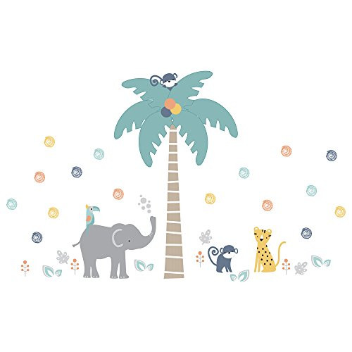Lambs & Ivy Animal Crackers Jungle Jumbo Wall Appliques, Gray/Blue Lambs & Ivy Animal Crackers Jungle Jumbo Wall Appliques, Gray/Blue