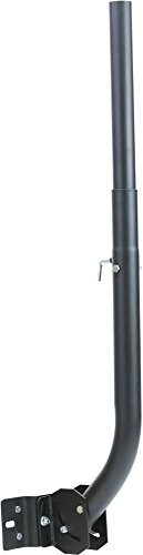 Channel Master CM-3090 Telescoping Universal Antenna Mast Pole Adjustable Roof Mount to Wall  Eave  Attic  Chimney on Flat  Slanting or Vertical Surface 43.125inch  x 9inch  x 4.75inch  in Black