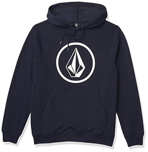 Volcom Men_s Stone Pullover Hooded Fleece Sweatshirt  Navy  Medium