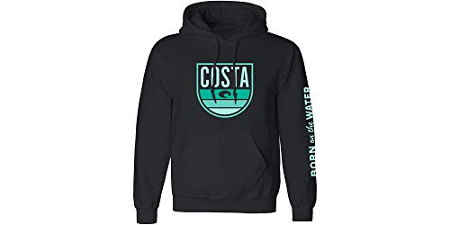 Costa Del Mar Men_s Broadside Pullover Hoodie  Black  Medium