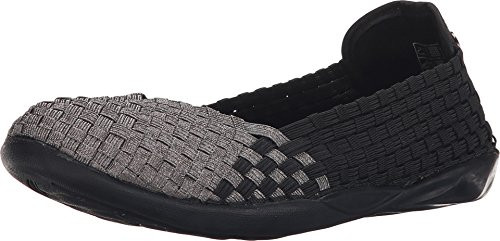 Bernie Mev Women_s Braided Catwalk Black   Pewter Flats - 8.5 B-M- US