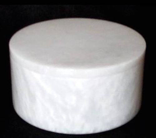 Decorative White Marble Box  Stone Trinket Box with Lid