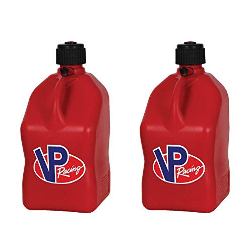 VP Racing Fuels Motorsport 5 Gallon Square Plastic Utility Jug Red -2 Pack-
