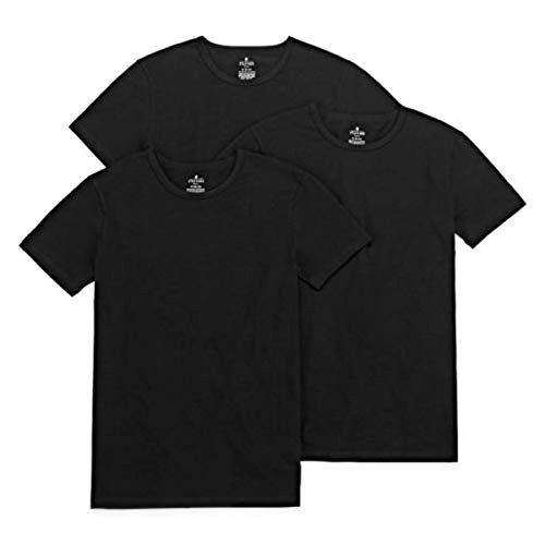 Stafford 3 Pack Heavyweight Cotton Premium Crewneck T-Shirts -XL- Black
