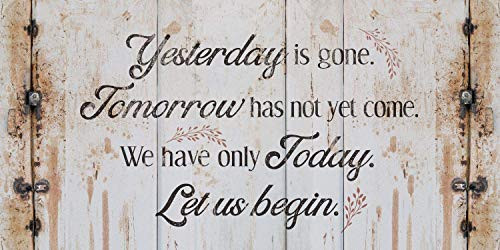 Yesterday Is Gone - Large Canvas -Not Printed on Metal- - Stretched on a Heavy Wood Frame - Ready to Hang - Perfect Above a Couch and Headboard Decor - Great Housewarming and Wedding Gift Under 50