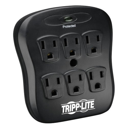 Tripp Lite 6 Outlet Surge Protector Power Strip, Direct Plug In, Black, Lifetime Limited Warranty & $10,000 INSURANCE (SK6-0B) Tripp Lite 6 Outlet Surge Protector Power Strip, Direct Plug In, Black, Lifetime Limited Warranty & $10,000 INSURANCE (SK6-0B)