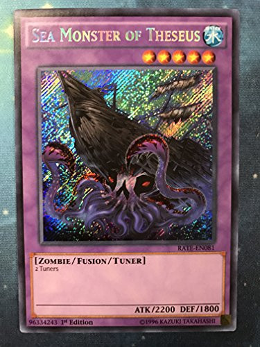 Yu_Gi_Oh! _ Sea Monster of Theseus _ RATE_EN081 _ Secret Rare _ 1st Edition