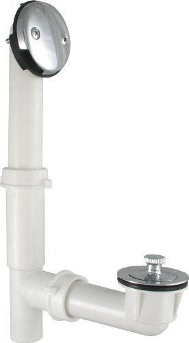 LDR 018 0011 1-1/2-Inch Lift and Turn Waste and Overflow Bath Drain, Chrome