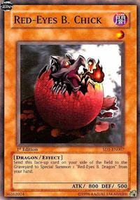 Yu_Gi_Oh! _ Red_Eyes B. Chick _SD1_EN007_ _ Structure Deck 1  Dragon's Roar _ Unlimited Edition _ Common