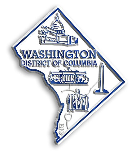 Washington D.C. State Map Magnet