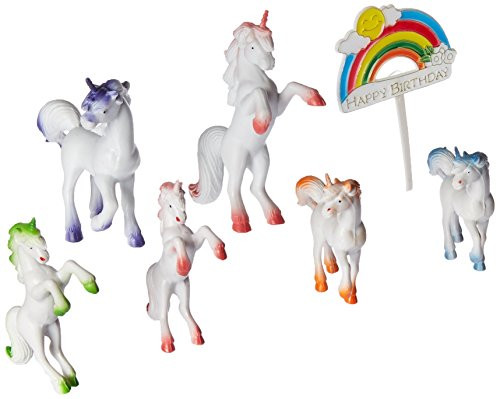 Oasis Supply Unicorn Playset Cake Topper Kit -7 piece set