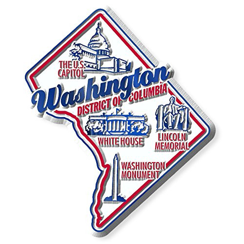 Premium State Map Magnet _ Washington_ D.C.