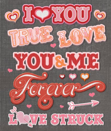 K and Company EK Success Love Chipboard Page Titles