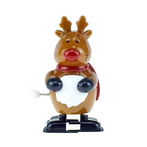 BARMI Christmas Decoration_Walking Santa Claus Elk Penguin Snowman Clockwork Toy Home Decor_ Make Your Christmas Have a Good Memories G