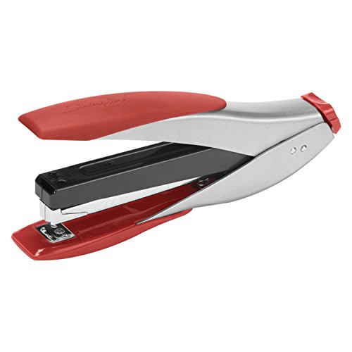 Swingline SmartTouch Stapler, Reduced Effort, 25 Sheets, Full Strip, Silver/Red (S7066526)