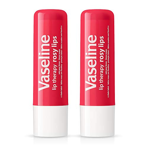 Vaseline Lip Therapy Stick with Petroleum Jelly _ 2 Pack _Rosy Lips_