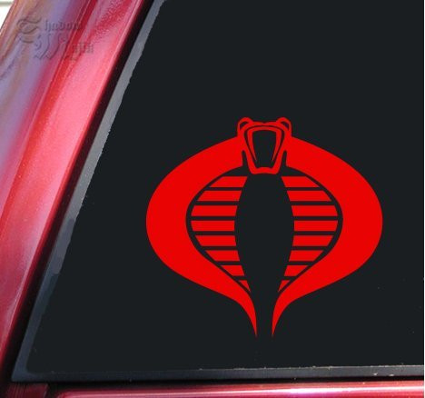 G.I. Joe   GI Joe Cobra Vinyl Decal Sticker _ Red