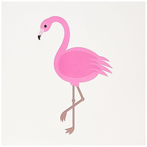 3dRose Pink Flamingo Greeting Cards, 6" x 6", Set of 12 (gc_128188_2)
