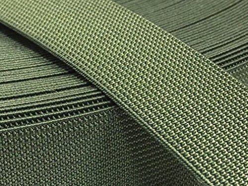 Military Elastic Webbing 1 INCH MIL_W_5664 T_2 C_1 CAMO GREEN MilSpec _ Per Yard