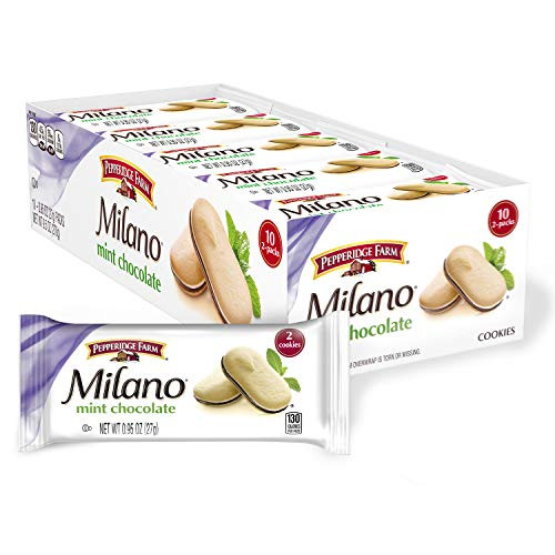 Pepperidge Farm Milano Cookies_ Mint_ 2Count_ Pack of 10_ 0.95 Ounce _Pack of 10_