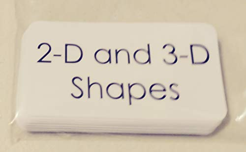 29 Laminated Basic 2D and 3D Shapes Flashcards.