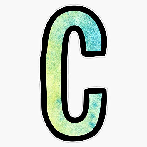 Letter C Vinyl Waterproof Sticker Decal Car Laptop Wall Window Bumper Sticker 5 inch