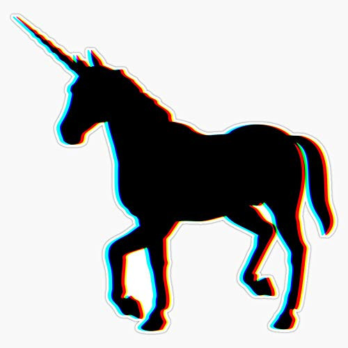 EMC Graphics 3D Unicorn Vinyl Waterproof Sticker Decal Car Laptop Wall Window Bumper Sticker 5 inch