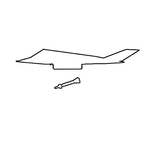 EW Designs F117 Sticker Decal Vinyl Stealth Fighter F_117 Bumper Sticker Vinyl Sticker Car Truck Decal 5 inch