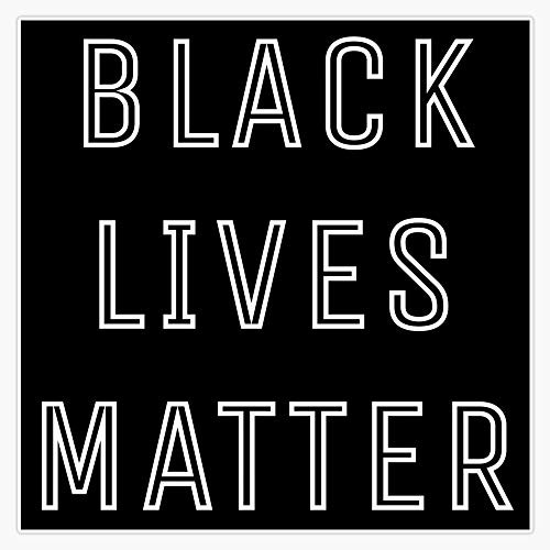 Black Lives Matter B and W On Black Sticker Sticker Vinyl Bumper Sticker Decal Waterproof 5 inch